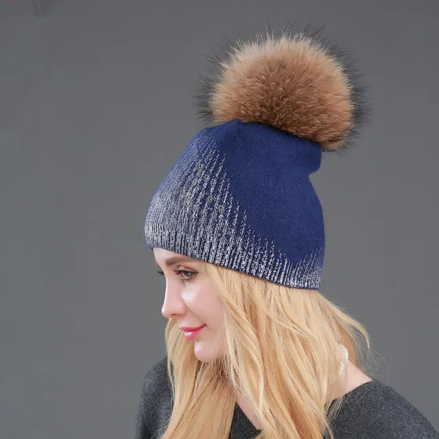 Зимняя женская шерстяная Круглая Шапочка, Повседневная Вязаная ...