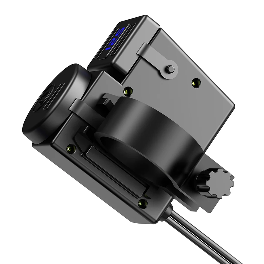 Универсальный мотоцикл gps телефон двойной USB 2.1A и 2.1A зарядное устройство с светодиодный вольтметр Для напряжения+ переключатель водонепроницаемый