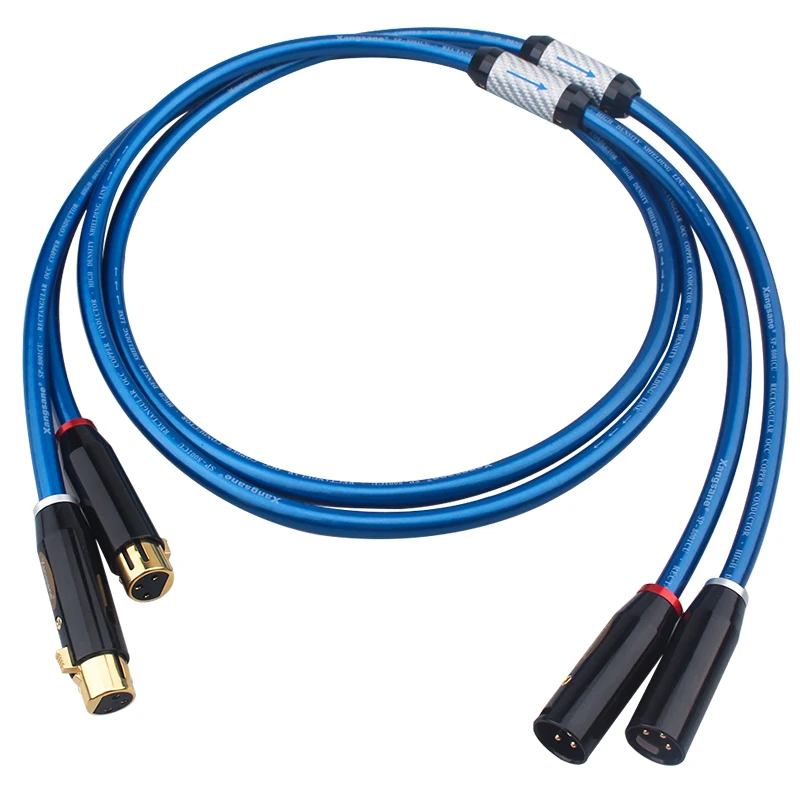 Grey Knight Occ Square Core Copper Audio Xlr Cavo Bilanciato Amplificatore Collegamento Altoparlante Spina Maschio Xlr-Spina Femmina Xlr