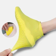 Водонепроницаемый многоразовый силиконовый материал унисекс обувь Чехлы протекторы галоши резиновые сапоги для мужчин для улицы дождливые дни желтый