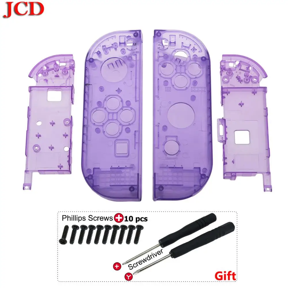 JCD, высокое качество, для Joy-con, прозрачный корпус для kingd, для переключателя NS JoyCon, контроллер, сделай сам, корпус, оболочка, правый, левый чехол