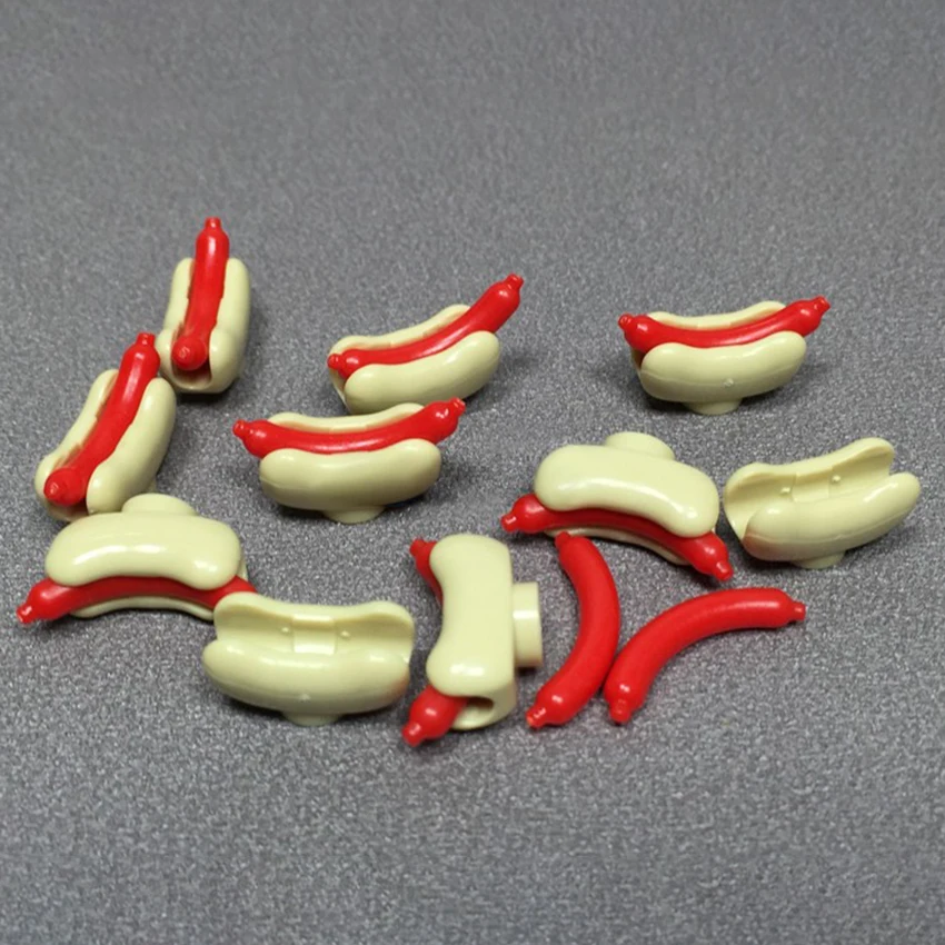 Block Roast Chicken Food Basket Mat Building Blocks Bricks Legoingly City Street View MOC Accessories DIY Kids Educational Toys (7)