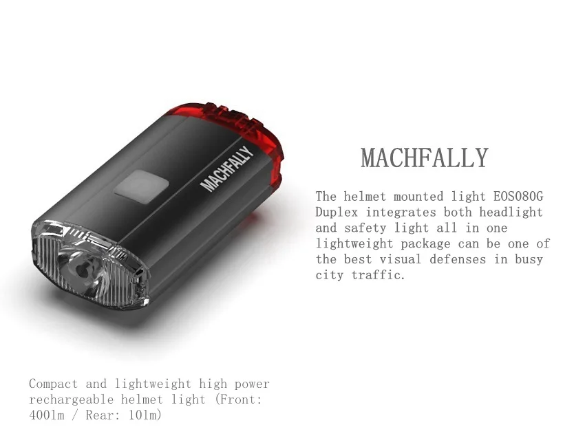 Machfally EOS080 велосипедный светильник для горного велосипеда, головной светильник с бликами, светильник с подсветкой, перезаряжаемый через USB, водонепроницаемый, для верховой езды
