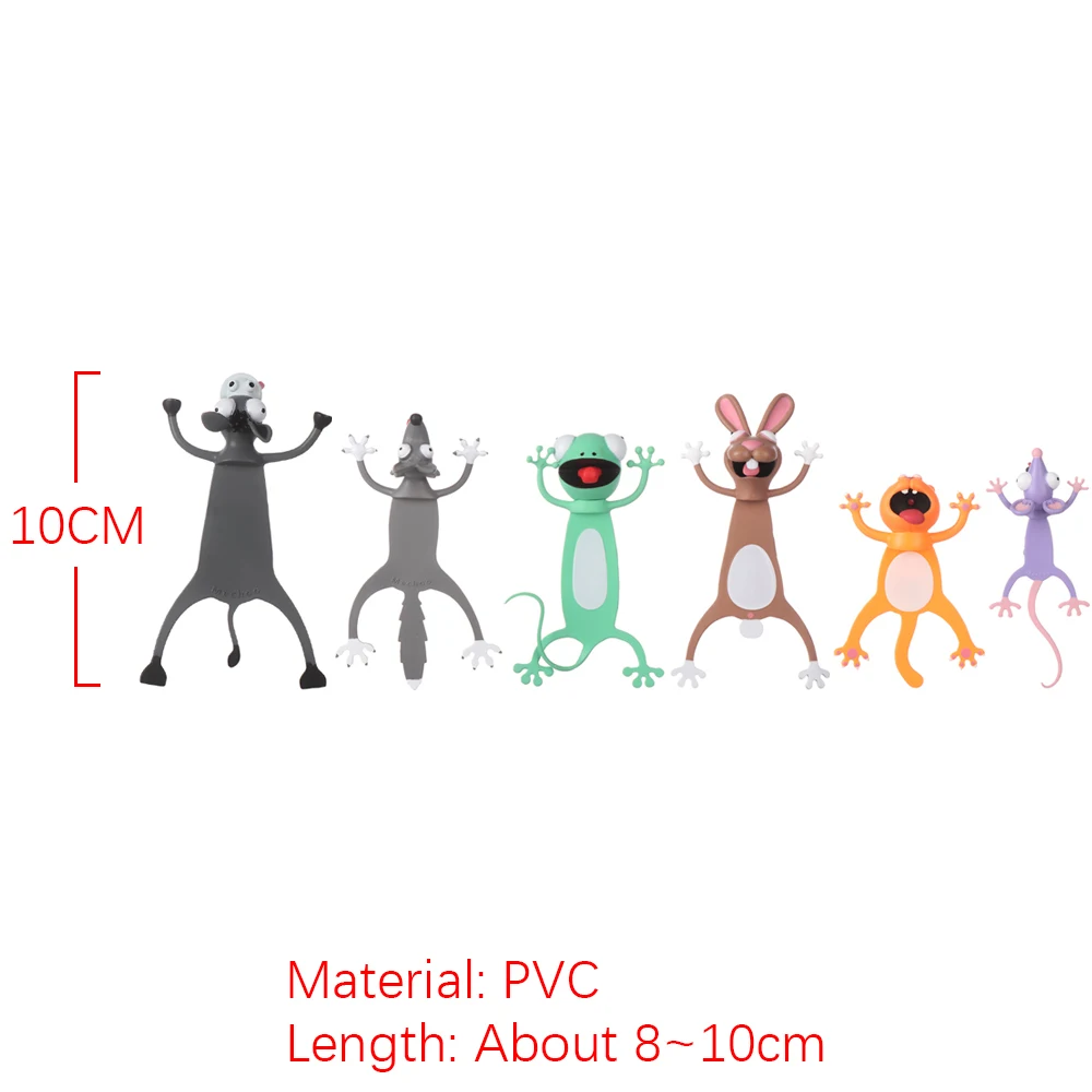 1 PC New 3D Stereo Cartoon Bookmarks Funny Ocean Series Seal Octopus Creative Cute Stationery Student Personalized Creative Gift