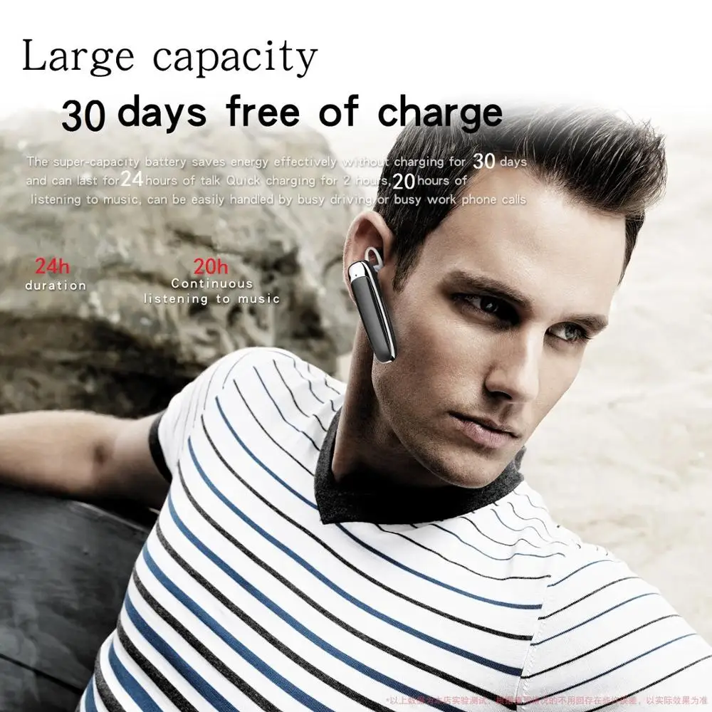 Newest E6 Wireless Earphones Bluetooth 5 0 Mini Headphones Left Right Ear hook Handsfree Headset with mic for iPhone Android IOS