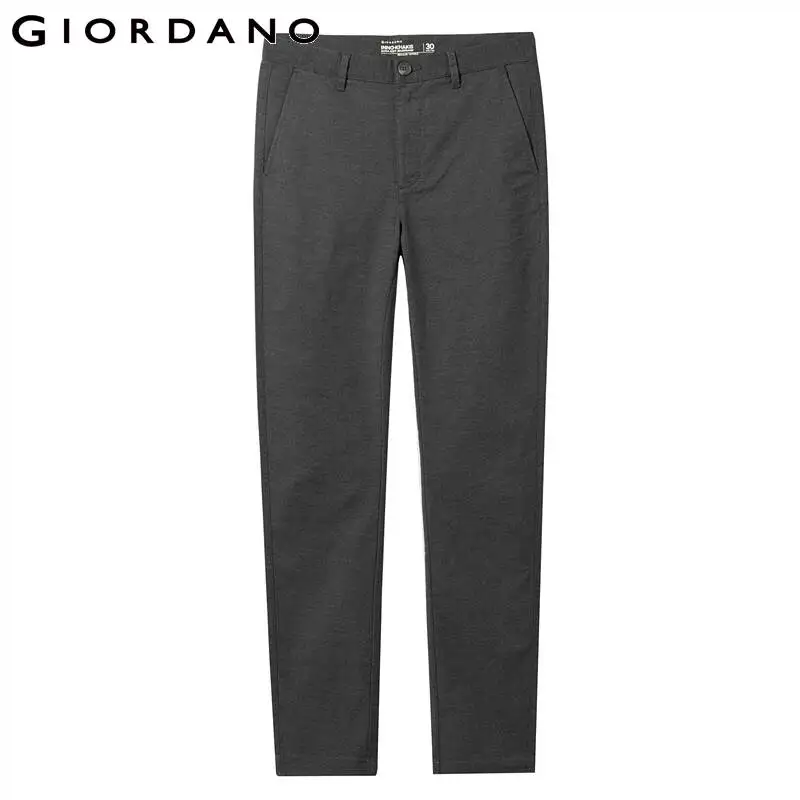 Giordano мужские брюки плотные однотонные брюки со средней посадкой из хлопка Pantalones Hombre повседневные брюки цвета хаки 01119082