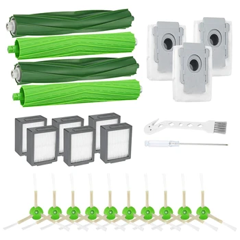 

ABRA-Hepa Filters Edge Brushes Multi-Surface Rubber Brushes Replacement Parts for iRobot Roomba i7 i7+/i7 Plus E5 E6 Vacuum Clea