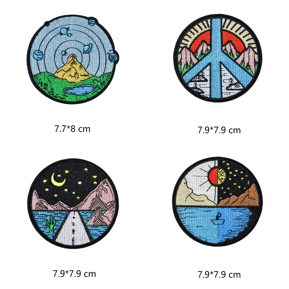Scenery Sun Cute Iron On Patches For Clothes Handmade Sewing Patterns Embroidered Applique Patch On Clothes Stickers Vintage Scenery Sun Cute Iron On Patches For Clothes Handmade Sewing Patterns Embroidered Applique Patch On Clothes Stickers Vintage