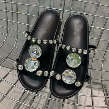 

Shoes Women Platform Shoes Flats Outdoor Female Slippers New Summer Women Beaded Slippers Flat Soft Indoor Shoes Elegant Morden