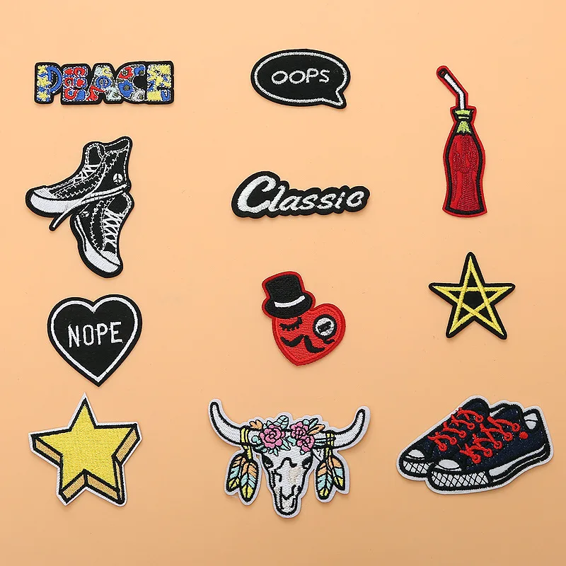 Нашивки ZOTOONE с вышивкой надписями для одежды джинсов Пришивные Термотрансферы