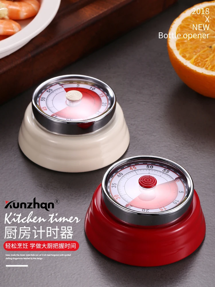 Kitchen Timer Magnetic Clock Mechanical  Countdown Cooking Timer Without Battery Kitchen Bell