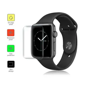 

3D curved Screen Protector For iPhone Watch4 Shatterproof Waterproof Screen Film Full Cover Case For iWatch4 40MM Tempered Glass
