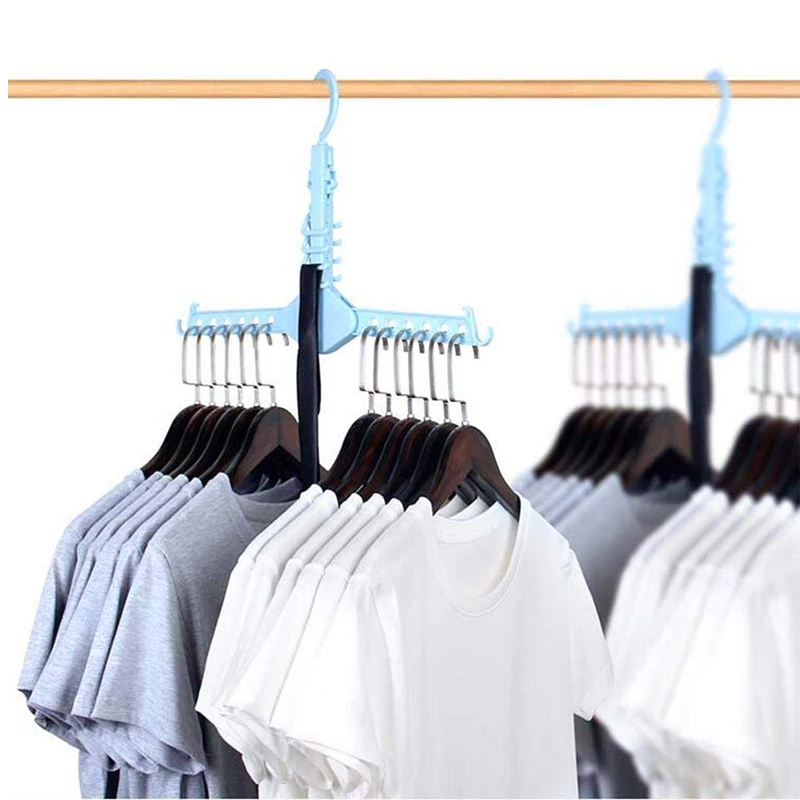 

Multi-port Support Folding Circle Clothes Hanger 13 Holes Wardrobe Clothes Drying Racks Multifunction Scarf Space-saving Storage