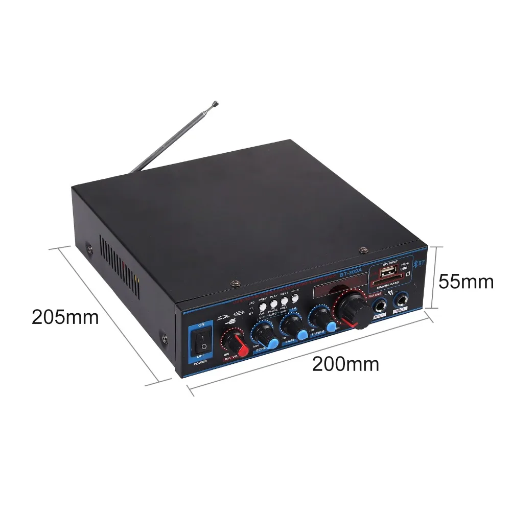 Proster 800 Вт HIFI Цифровой Bluetooth стерео аудио усилитель FM SD радио микрофон автомобильный домашний аудио усилитель с пультом дистанционного управления