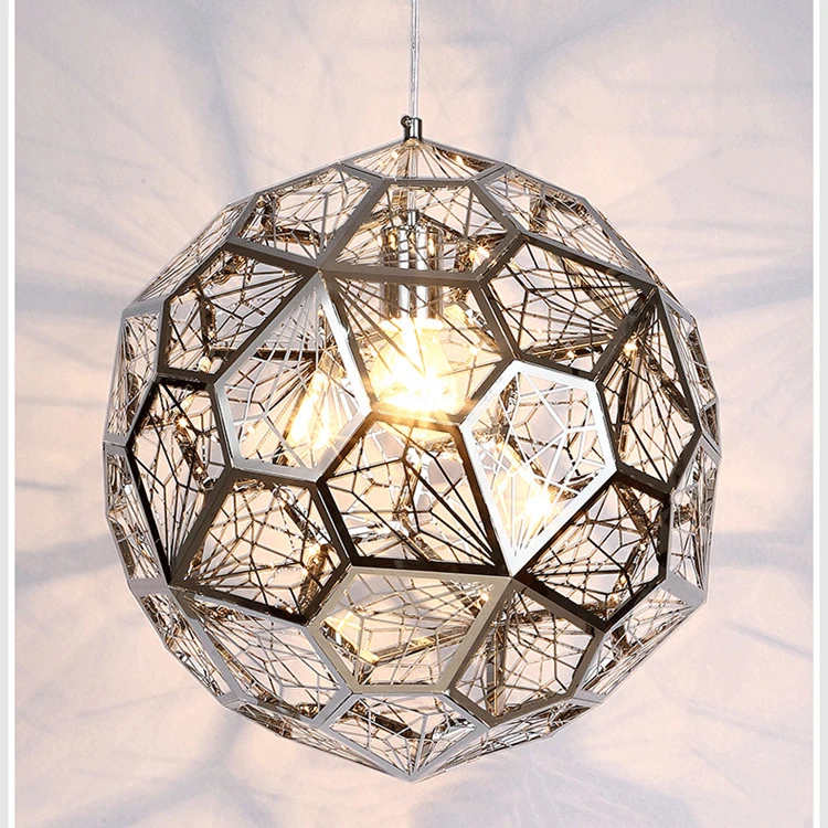 Постмодерн креативный скандинавский Диксон минималистичный светодиодный потолочный светильник из нержавеющей стали с бриллиантовым шаром розовое золото подвесные светильники для гостиной