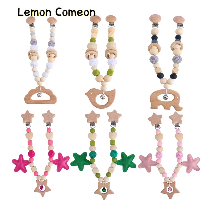 Accessoires De Poussette Pour Bebe Cadeaux D Allaitement Anneau De Dentition Clips De Sucette Lit De Bebe Jouets Suspendus Produits En Bois De Hetre Pour Bebe Aliexpress