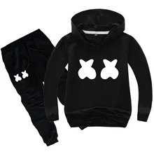 От 2 до 16 лет костюм со смайликом для девочек, комплекты одежды весенне-Осенняя детская одежда толстовки с капюшоном для мальчиков+ штаны комплект из 2 предметов, повседневный спортивный костюм