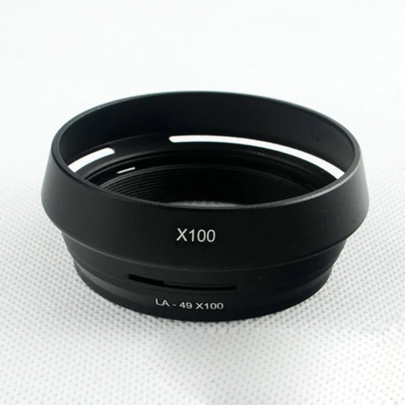 Lens Hood para Fuji Fujifilm Ar-x100 X100s X100t X100f X100v X70 Preto Prata Lh-x100 - Image 2