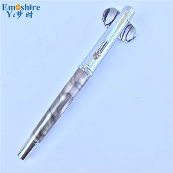 

Emoshire Hot Sale New Arrivals New Year Gift Pen for Man Men Business Ball Pen Silver Ballpoint Pen School Stationery S024