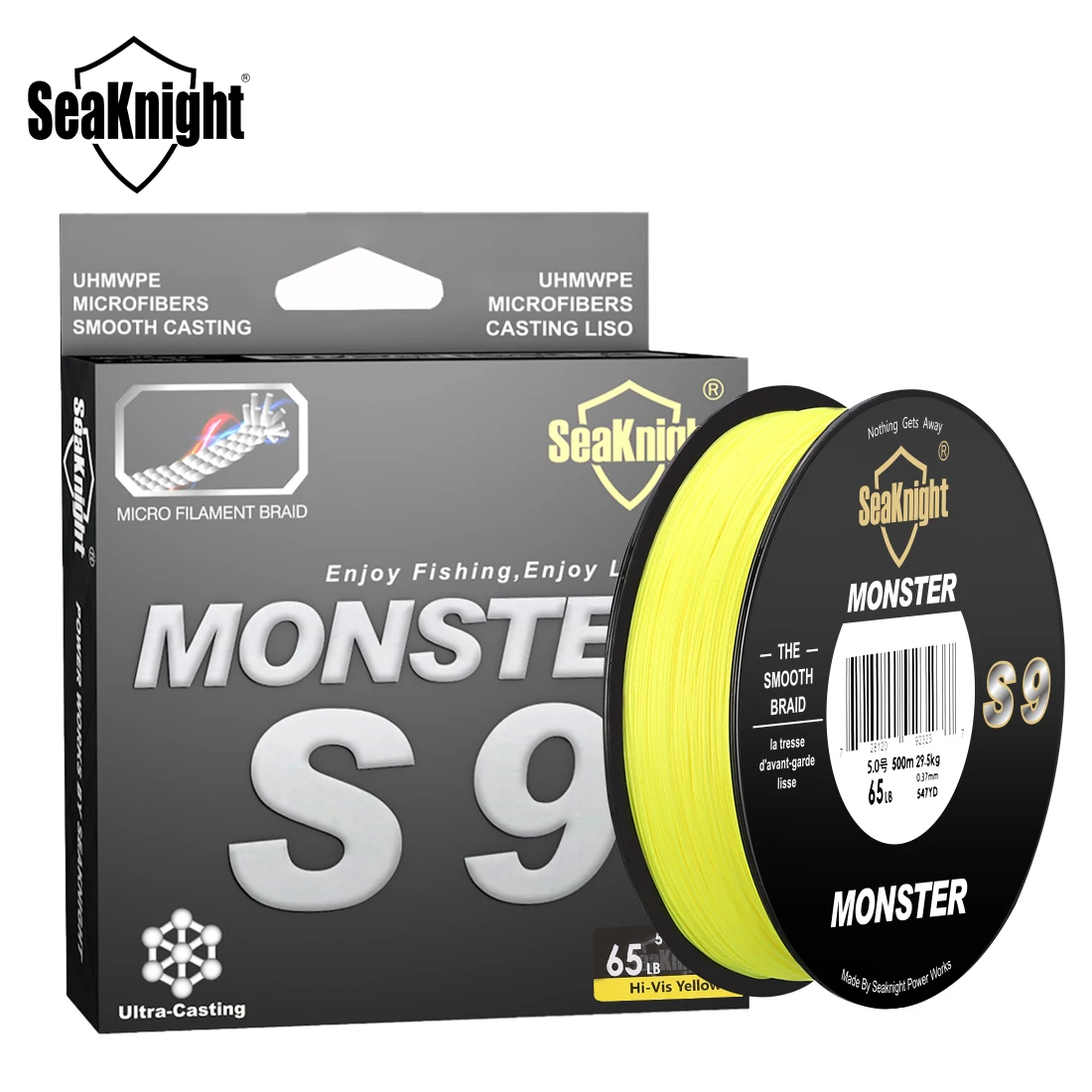 Fishing Braid Multifilament 300M 9 Strands Seaknight 500M S9 for Carp Ms-Series
