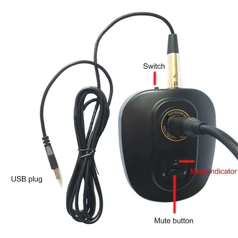 Настольный USB проводной микрофон настольная подставка Проводные Голосовые конденсаторные микрофон для конференц-студии аудио запись