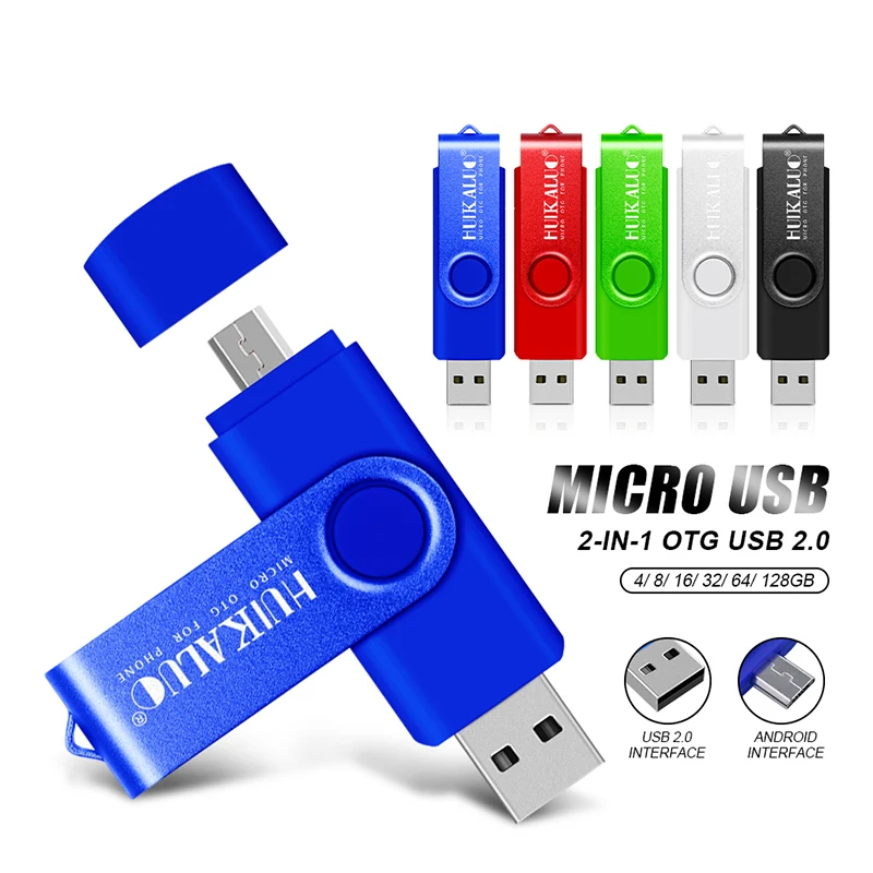 Вращающийся на 360 ° OTG USB флеш накопитель cle 64G 2 0 для смартфонов 4g 8g 16g 32g 128g micro usb