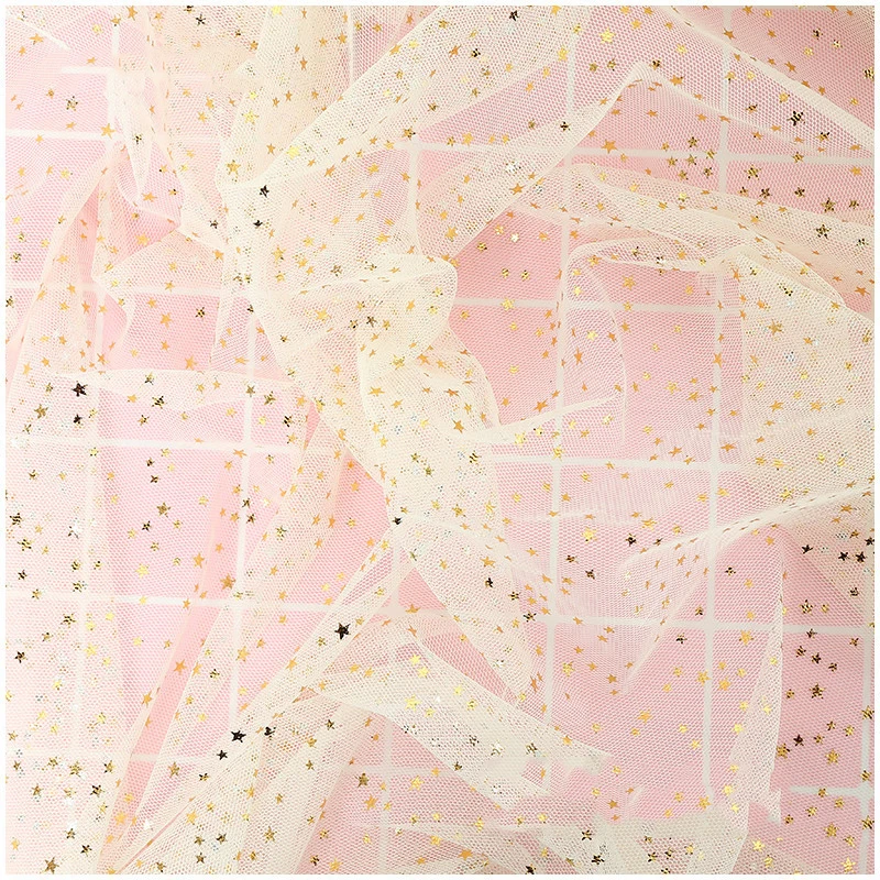 160 см* 100 см/шт. Звездная сетчатая ткань, ручная работа, платье, одежда для свадебной вечеринки, украшение, ткань с блестками, тюль, ткань, швейные материалы