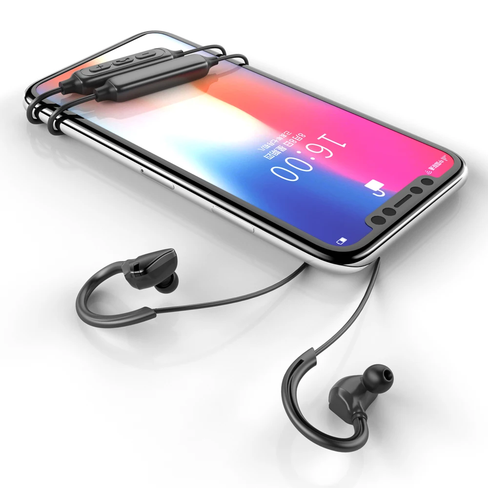 PTM Bluetooth наушники беспроводные анти падение спортивные тяжелый бас гарнитура с