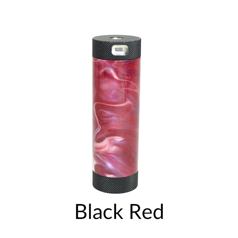 Black Red Volcanee SXK TAKIT Mini V2 механический мод 24 мм Диаметр 316SS полимерный материал подходит 18350 18650 Аккумуляторный механический мод для Vape Tank - Цвет: Black Red