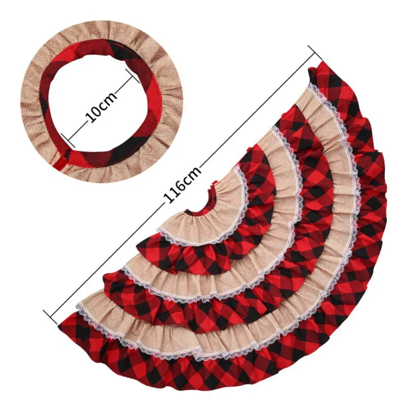Рождественская елка юбка Невидимый буйвол плед плюшевая нейлоновая застежка Рождественская елка Декоративный Коврик Рождественское украшение для дома - Цвет: A