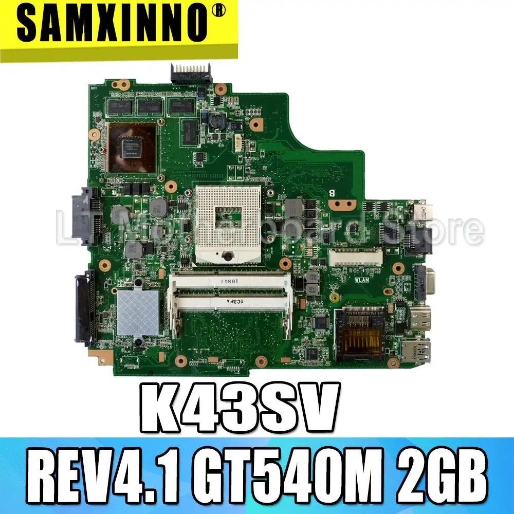 Материнская плата K43SV REV4.1 GT540M/GT630M 1 ГБ USB3.0 для For Asus A43S X43S материнская ноутбука