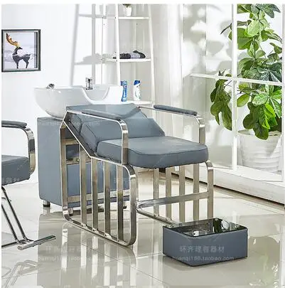 Barber shop chair, hair salon special hairdressing chair can be tilted up and down