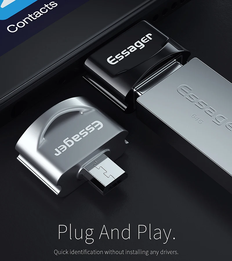 Адаптер Essager Micro USB OTG для Xiaomi Redmi Note 5 разъем Micro USB для samsung S6 планшета Android USB 2,0 OTG адаптер