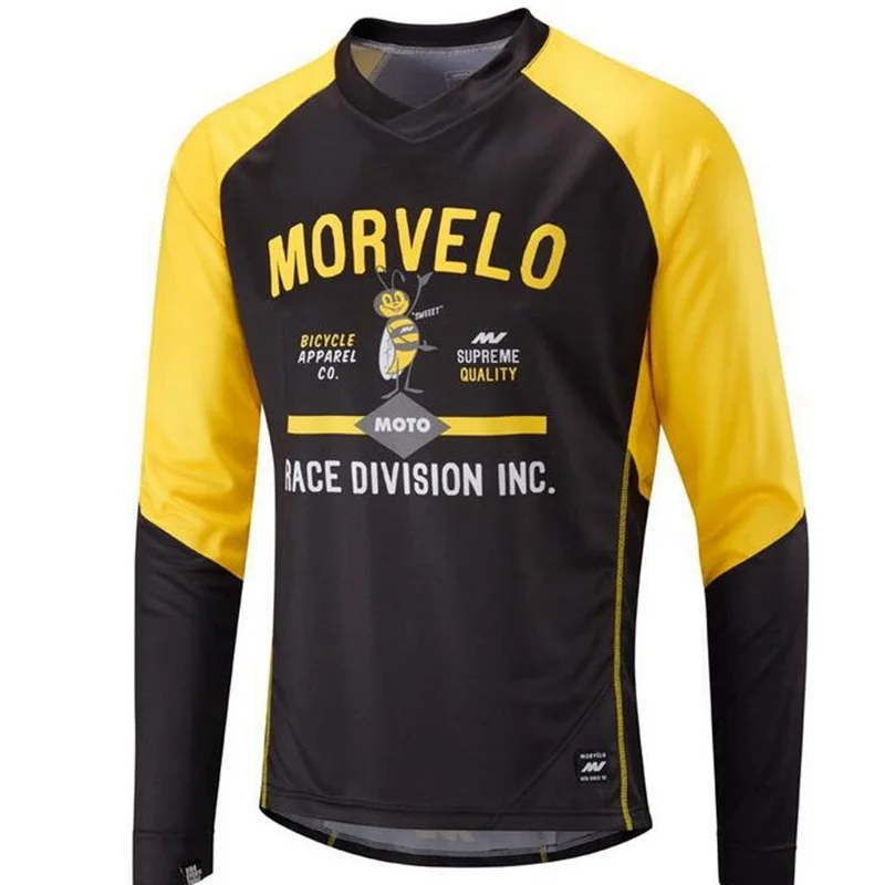 Morvelo майка для скоростного велосипеда DH MX с длинным рукавом анти-пот MTB gear велосипедная одежда мотокросса гоночная Футболка maglia fuoristrada