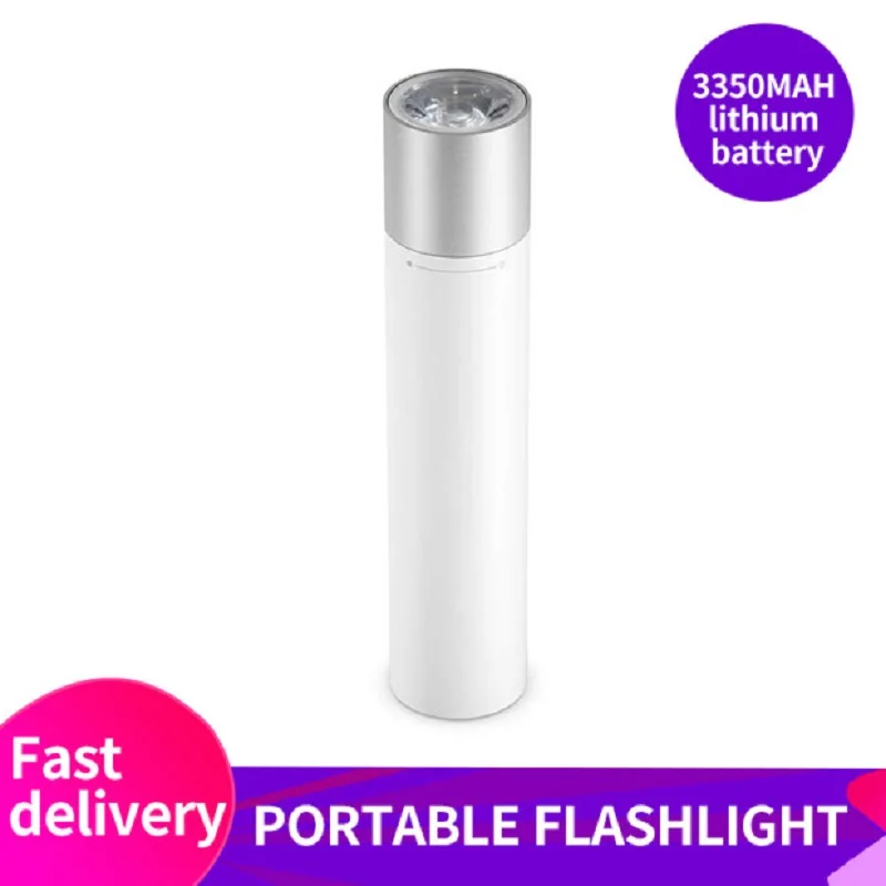 

Portable flashlight adjustable brightness rotating lamp head 3350mAh lithium battery USB smart charging suitable for bicycle