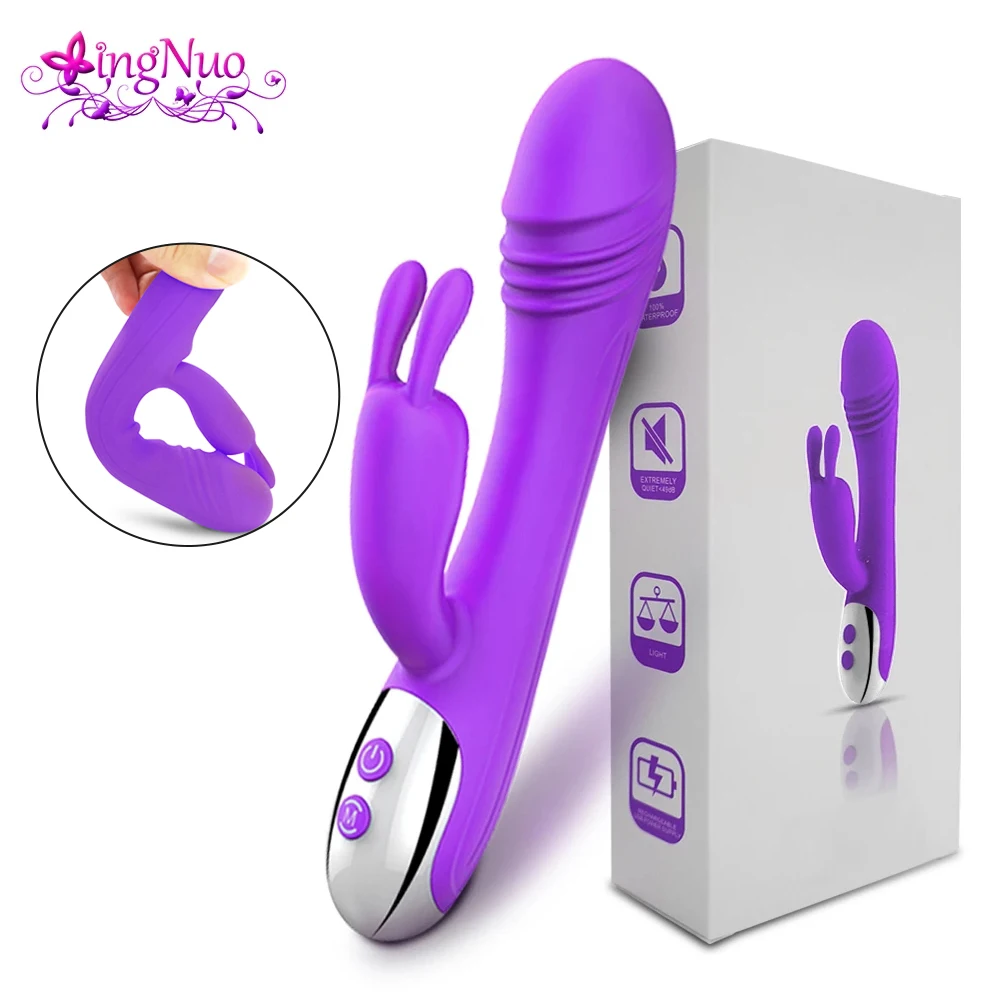 Мощный G Spot Вибратор Кролик Стимулятор клитора Перезаряжаемые массажный
