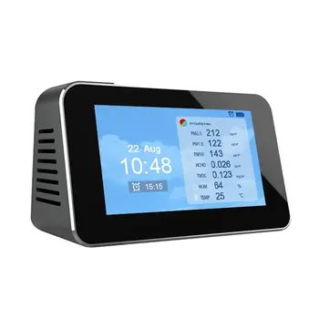 

PM2.5 Detector Air Quality Monitor Digital Testing Appliance For Supervising Formaldehyde TVOC PM2.5 PM10 HCHO