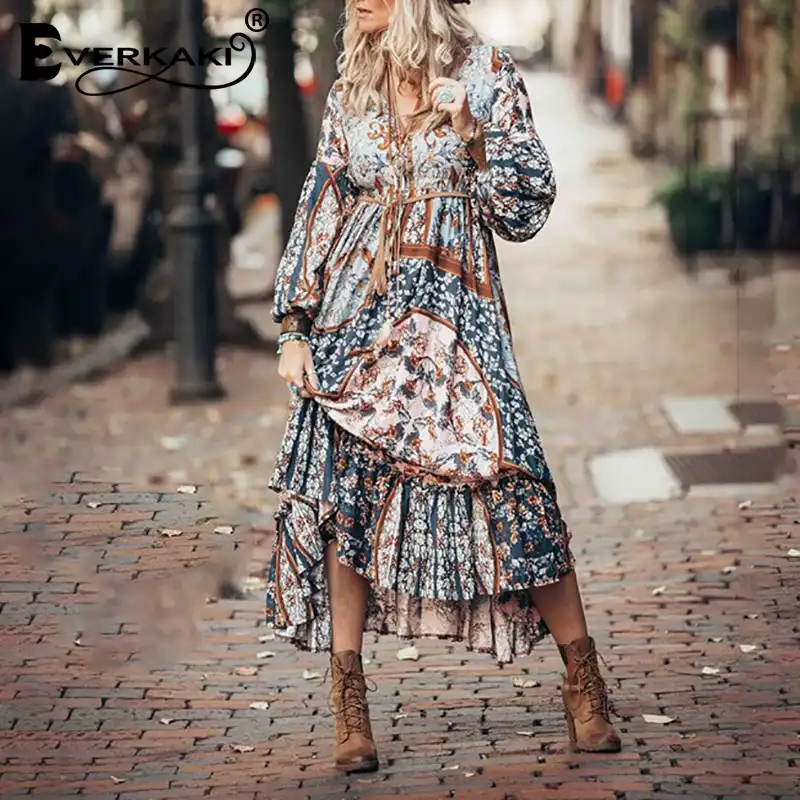 boho gypsy maxi dress