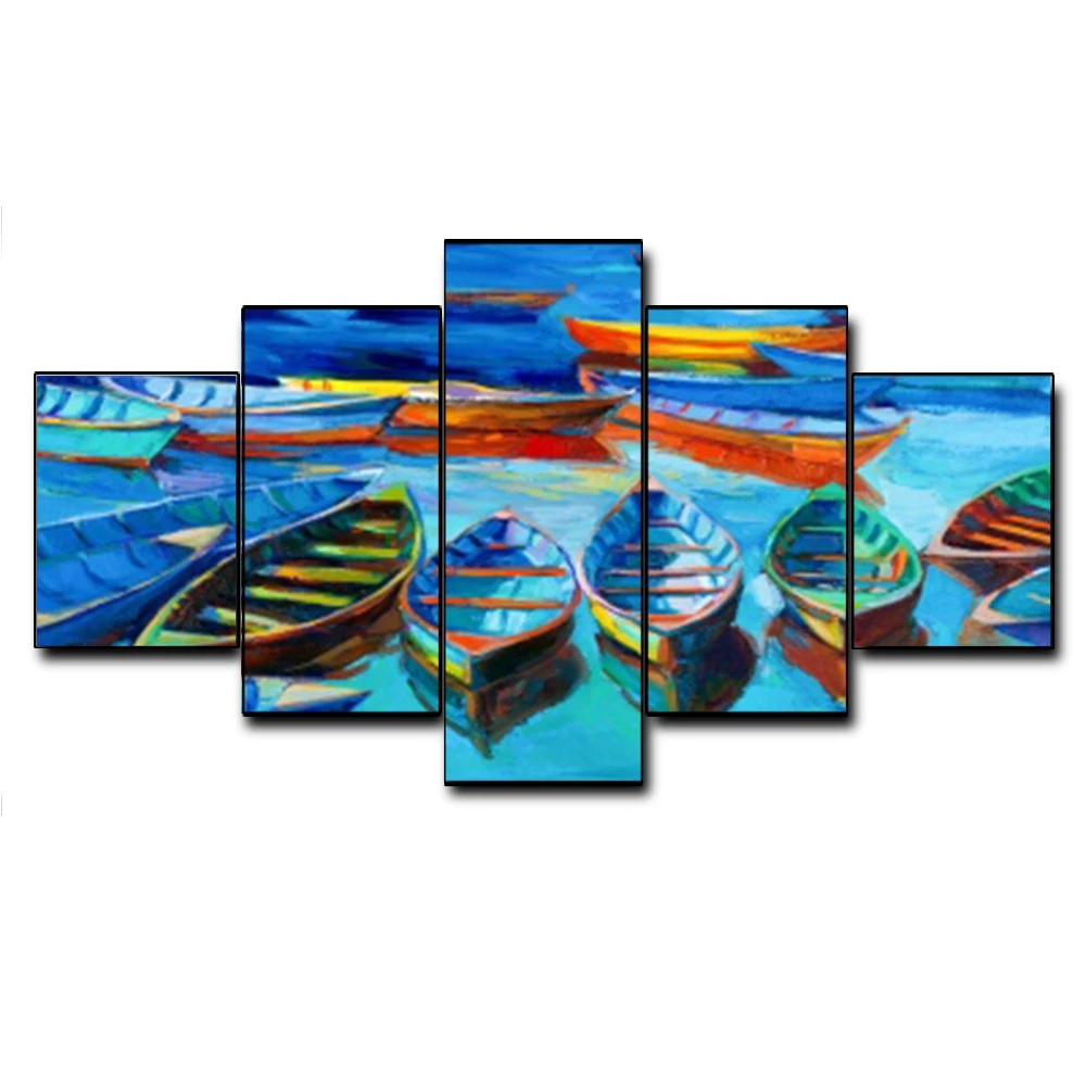 Canvas Art Oil Painting Moored boat Abstract Art Poster Picture Wall Decor Modern Home Decoration For Living room Office Canvas Art Oil Painting Moored boat Abstract Art Poster Picture Wall Decor Modern Home Decoration For Living room Office