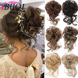 BUQI Messy Curly Elastic Hair Scrunchies Hair Bun Extensions Synthetic Chignon Headwear Donut Updo Hair Pieces for Women Girls
