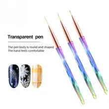 3 шт./компл. салон ручной DIY живопись для начинающих Прочный ручной инструмент акриловые блеск ручка чертежная Ручка кисти для ногтей маникюр