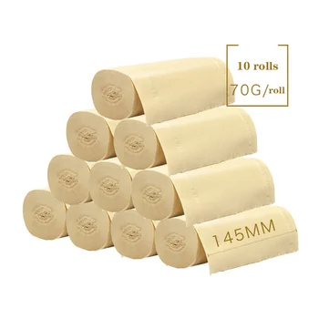 

10pcs Three Layers Toilet Tissue Roll Toilet Paper Soft Skin-friendly Thicken Paper Tissue Towels for Household Toilet Bathroom