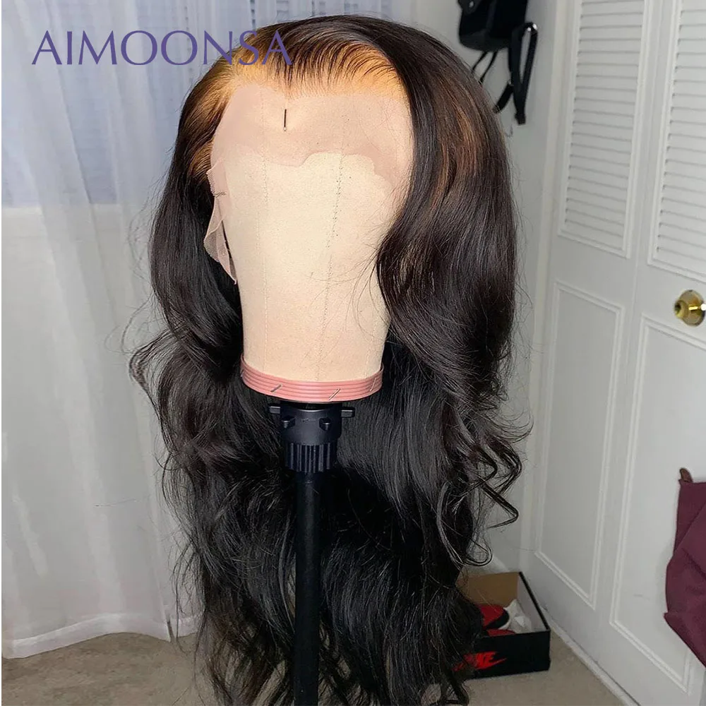  HD Transparent Lace Wig Natural Body Wave Wig 360 Lace Frontal Wig Pre Plucked With Baby Hair Gluel