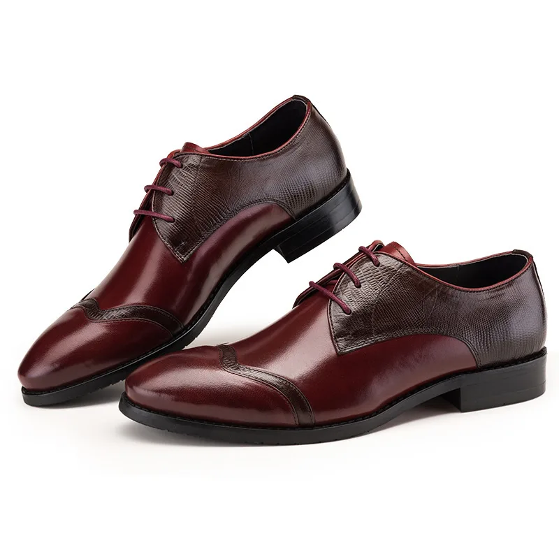 

Men's Leather Shoes Cowhide Formal Wear Leather Shoes Work Wear High Oxfords My Little Chaussure Homme