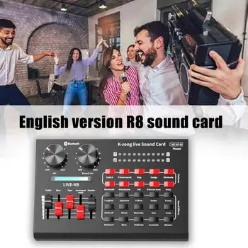 

Headset Microphone Home Voice Chat Accessories KTV Mobile Phone Live Sound Card External USB Karaoke Recording Audio Mixer