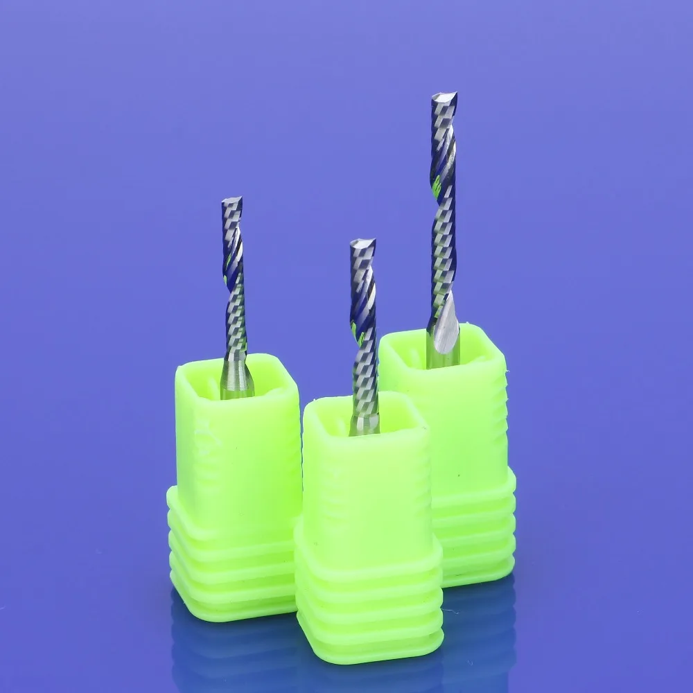 

10Pcs 3.175x10mm Single Flute Spiral Cutter 3A TOP Quality CNC End Mill Carbide router bit For Acrylic PVC MDF Milling Cutter
