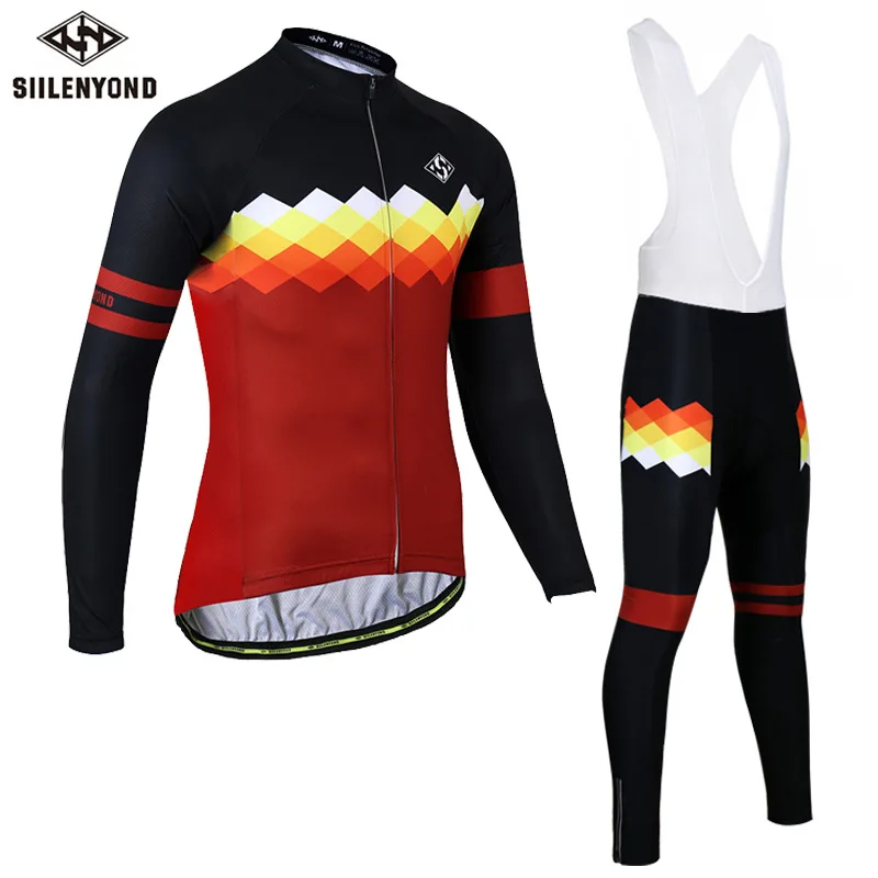 SIILENYOND Quick-drying Bicycle Suit Autumn Long-Sleeved Outdoor Sports Jersey Ropa Maillot Ciclismo Racing Bicycle Suit - Цвет: DC-0020