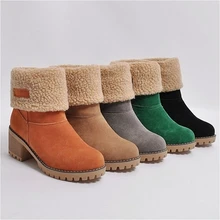 Брендовые женские зимние ботинки на высоком каблуке; Vip Buy