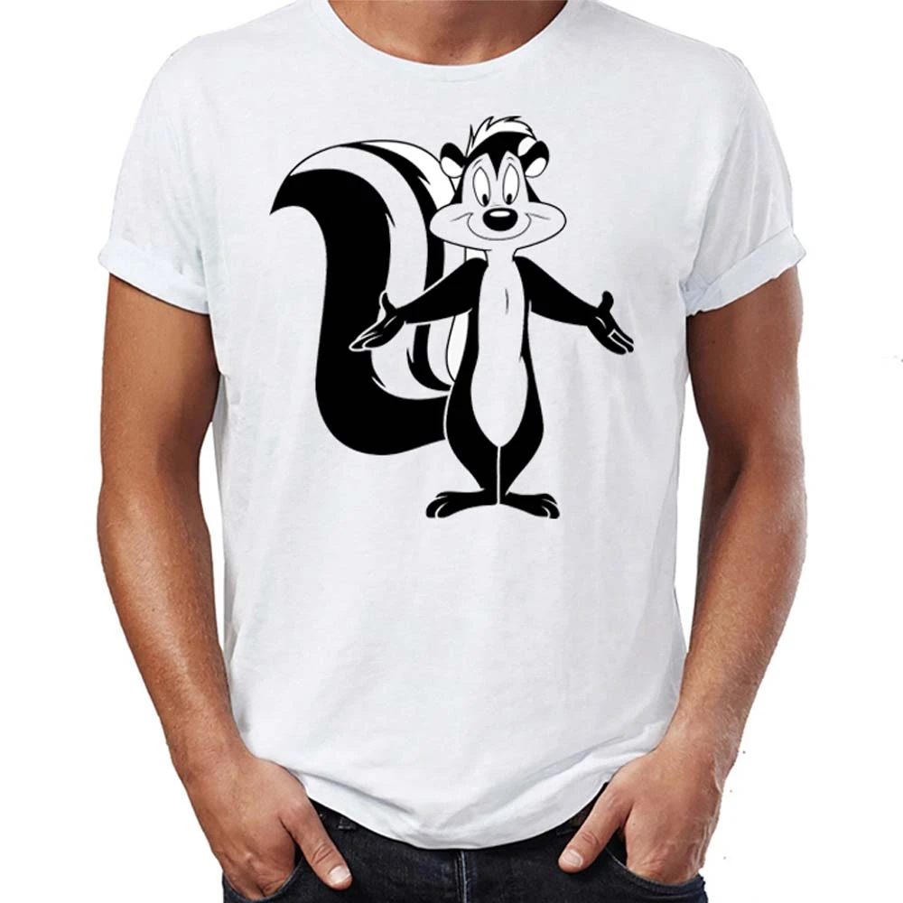 Men's T Shirt Pepe Le Pew French Skunk Tribute Funny Sarcasm Cancel Culture  Gift Movie Badass Tee