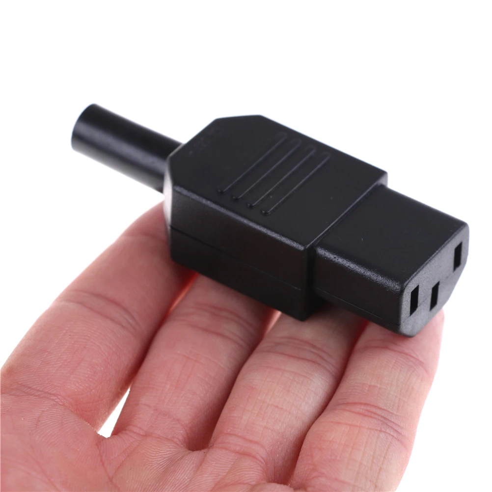 Черная штепсельная вилка IEC 320 C13 1 шт. многоразовый разъем питания 3pin розетка 10А/250